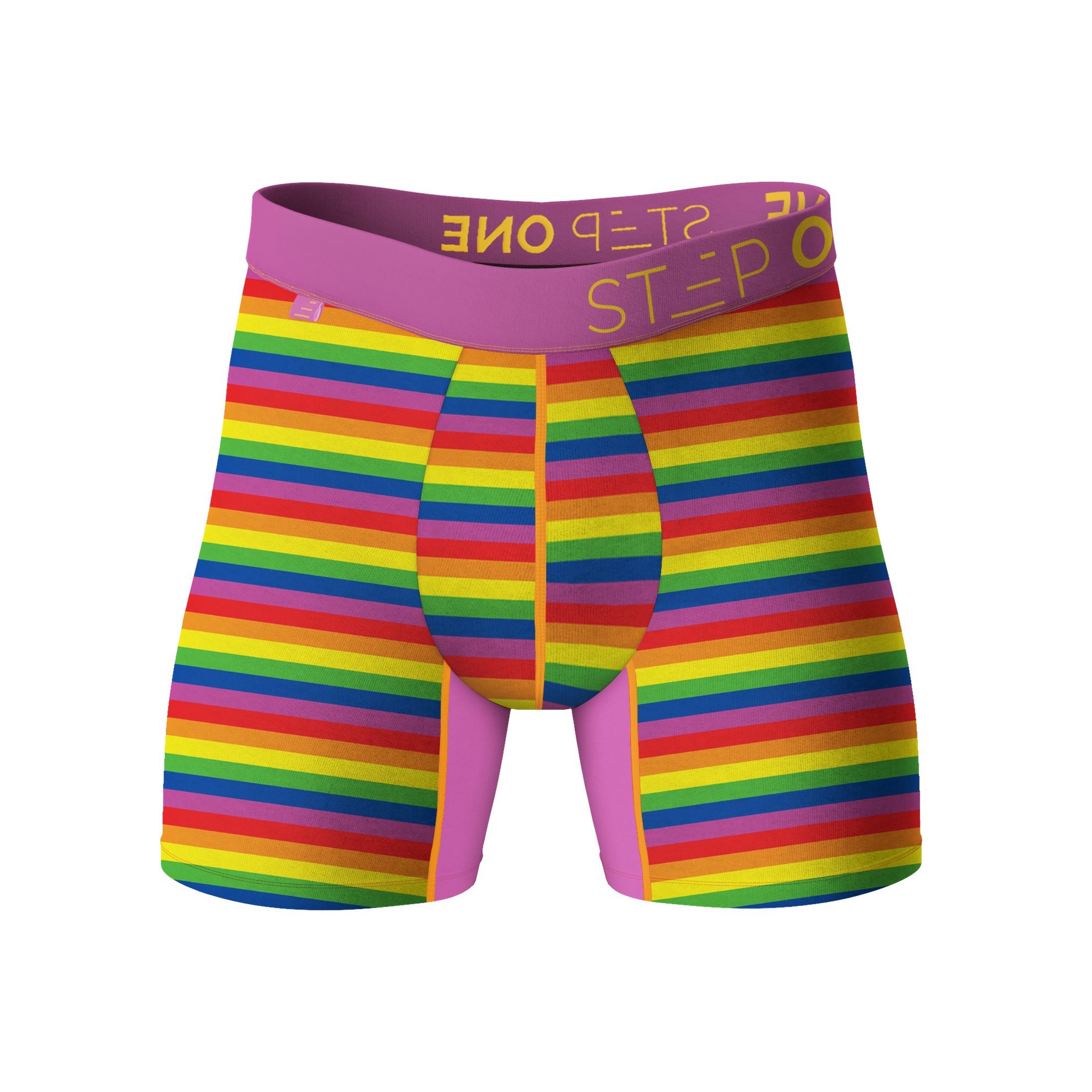 STEP ONE New Mens Boxer Briefs (Longer) Bamboo Underwear- ELECTRO RACERS