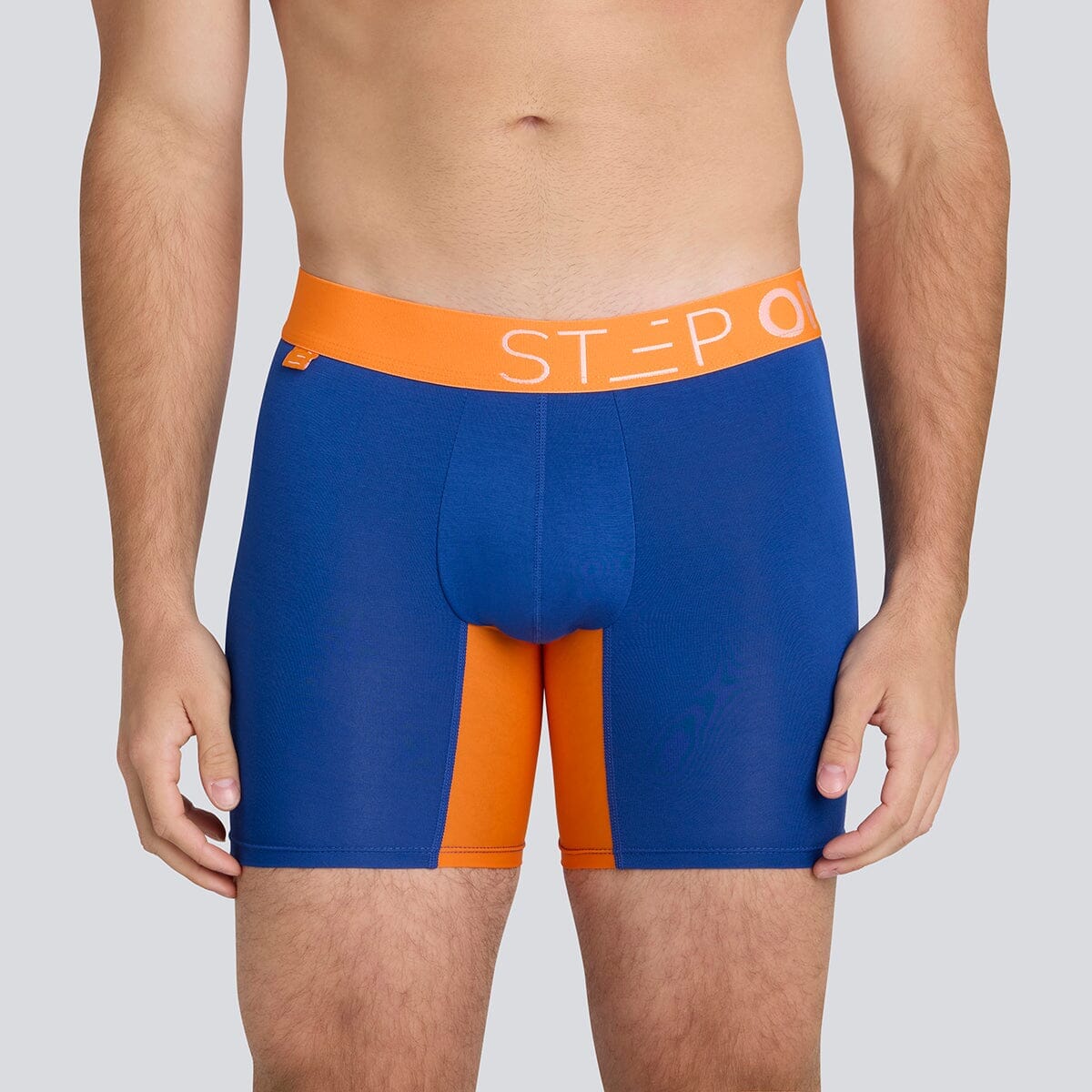 Boxer Brief - Navy & Orange - Bamboo Underwear