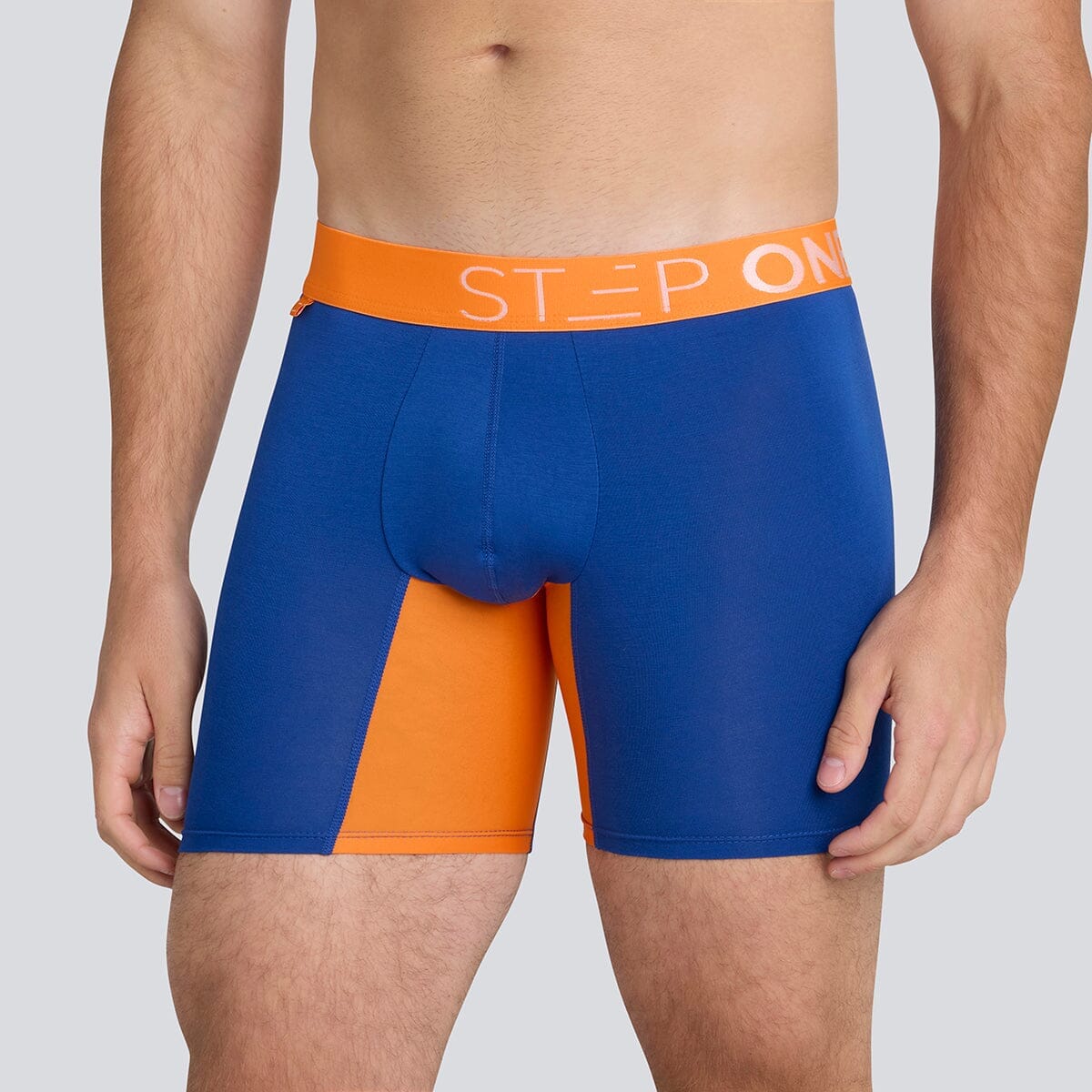 Boxer Brief - Navy & Orange - View 2