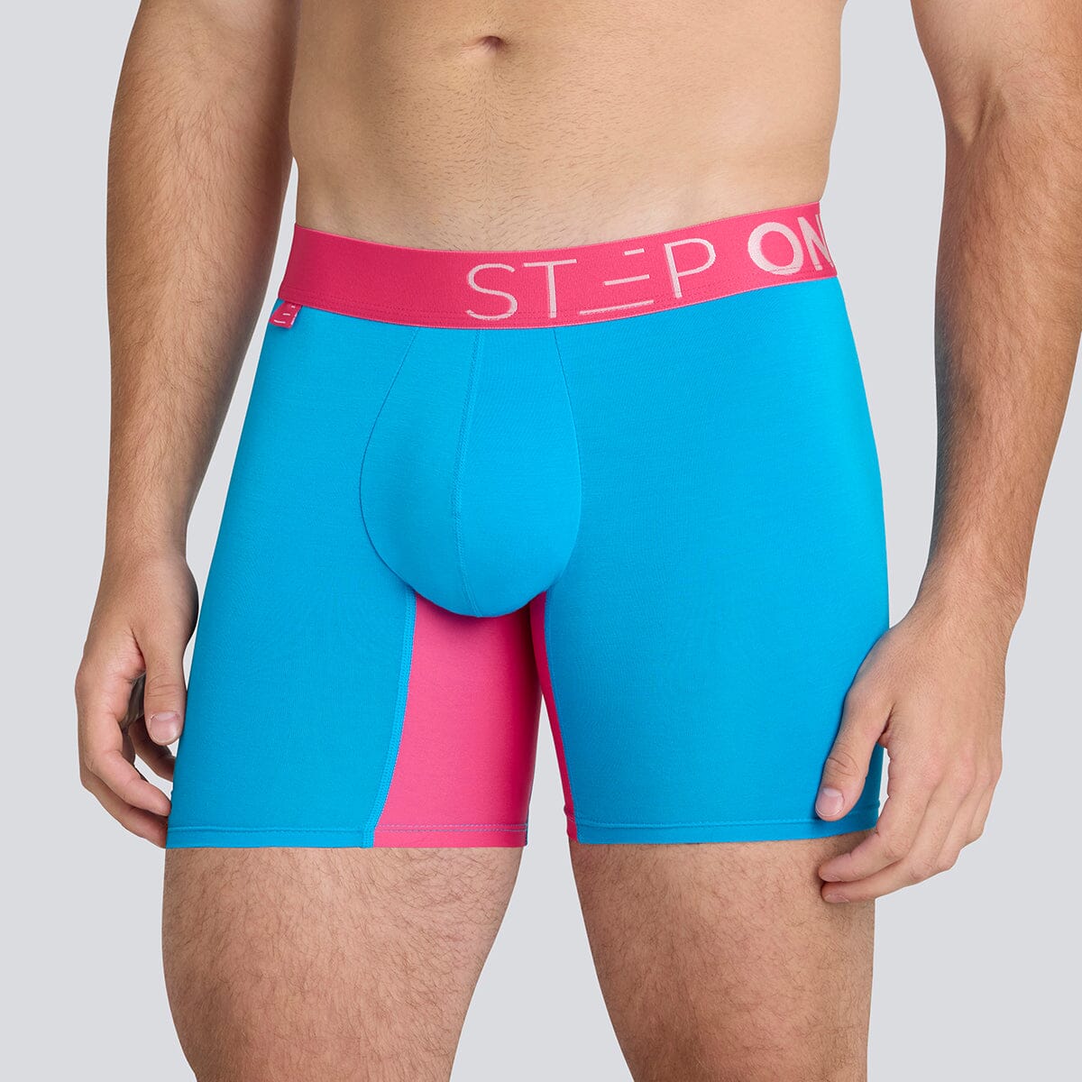 Boxer Brief - Aqua/Pink - Bamboo Underwear