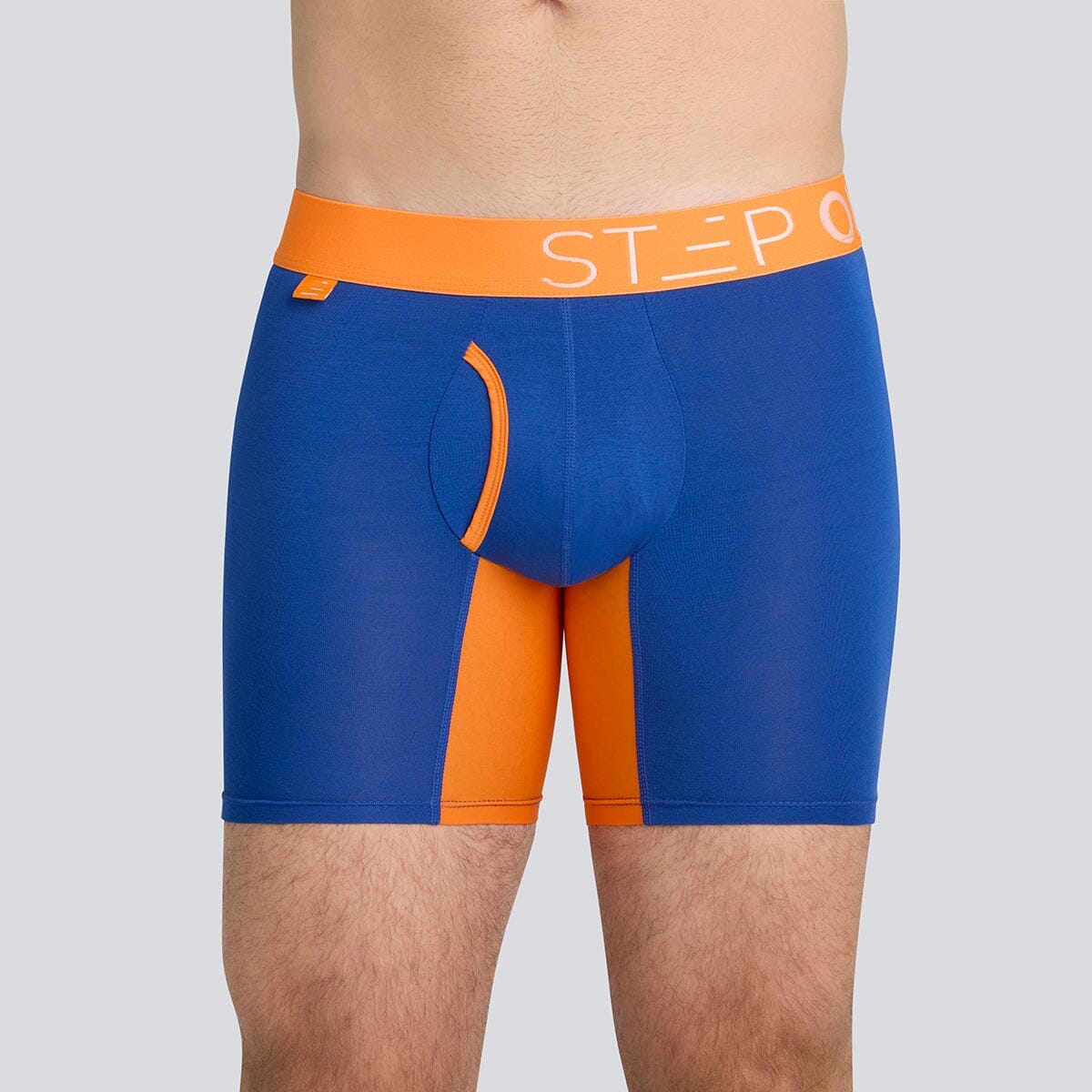 Boxer Brief Fly - Navy & Orange - Bamboo Underwear