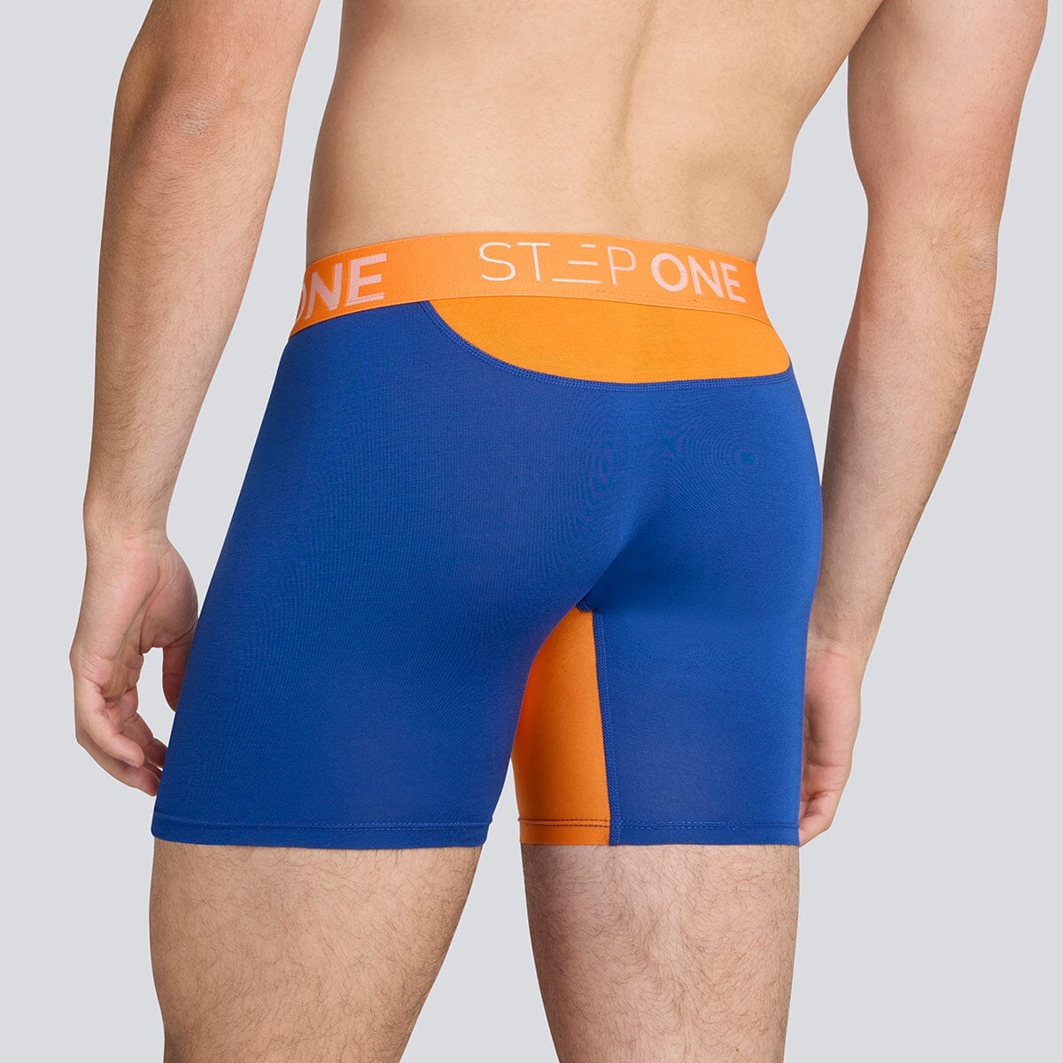 Boxer Brief Fly - Navy & Orange - View 3