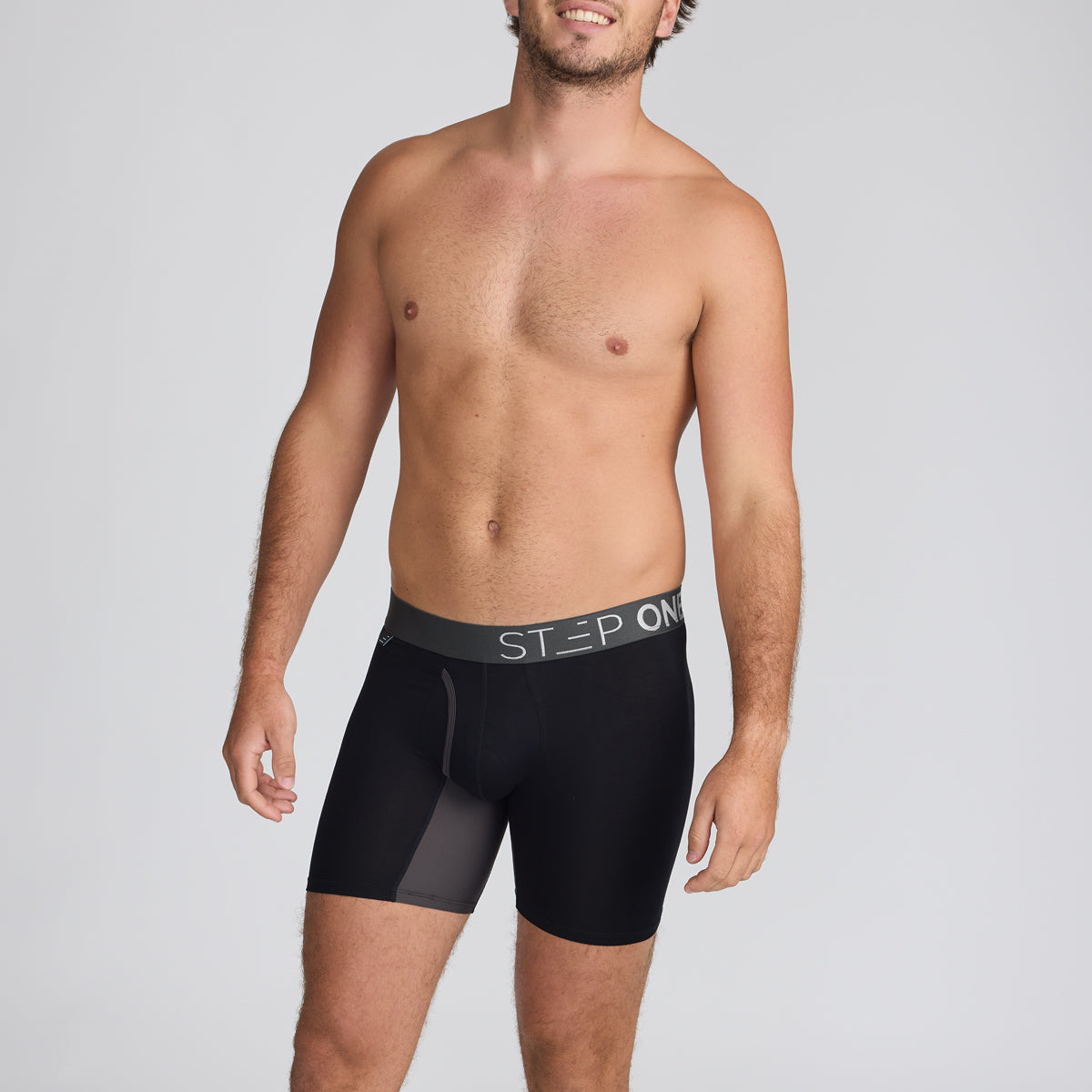 Boxer Brief Fly - Black Currants | Step One Men's Underwear US