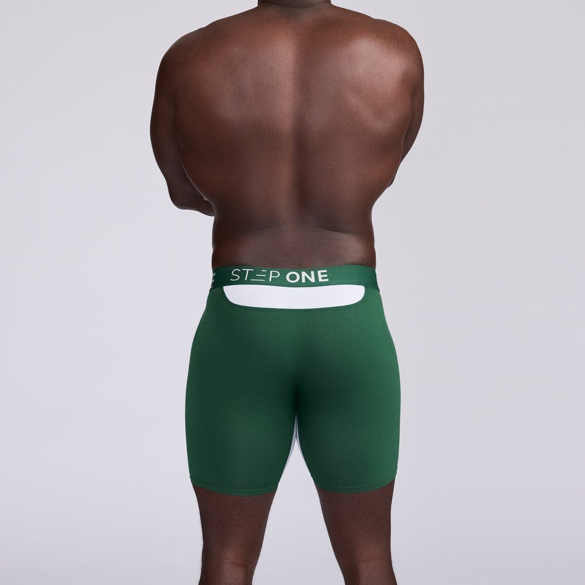 Boxer Brief Fly - Green & White - View 5