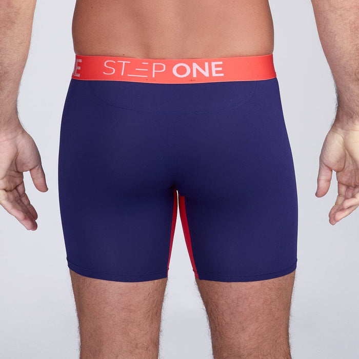 Boxer Brief - Blue & Red | Step One Men's Underwear
