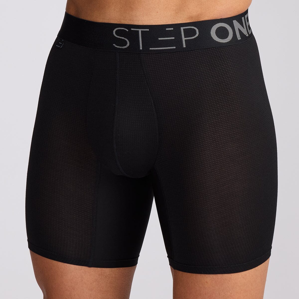 Cloud Mesh Boxer Brief - Black - Bamboo Underwear