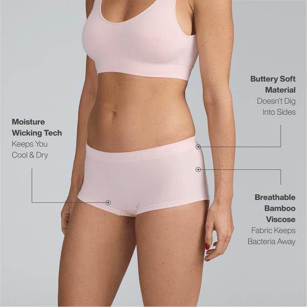 Women's SmoothFit Boyleg - Rose All Day - Bamboo Underwear