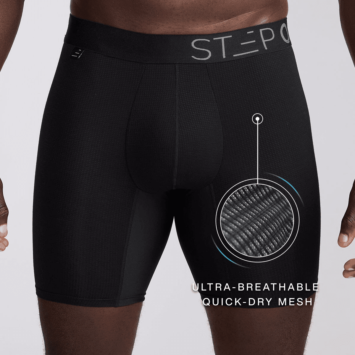 Cloud Mesh Boxer Brief - Black - View 4