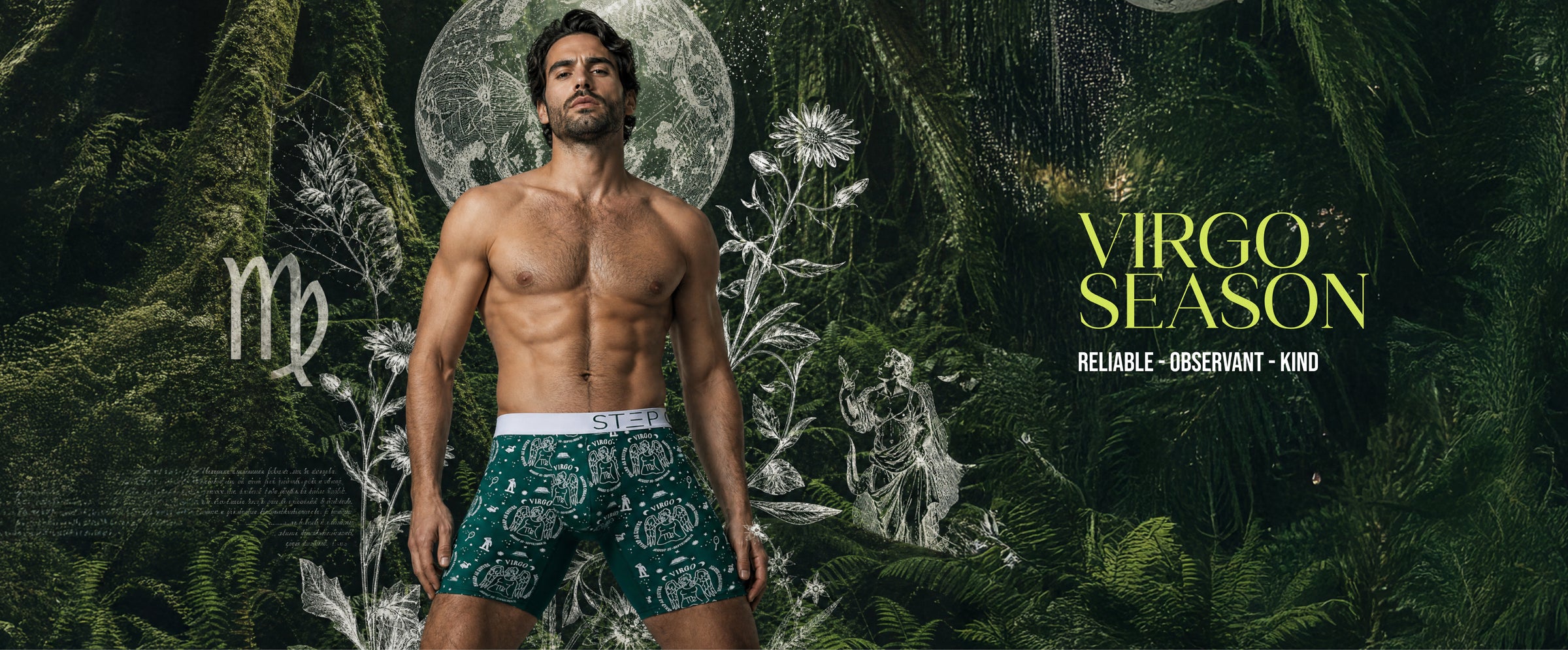 virgo themed boxer briefs