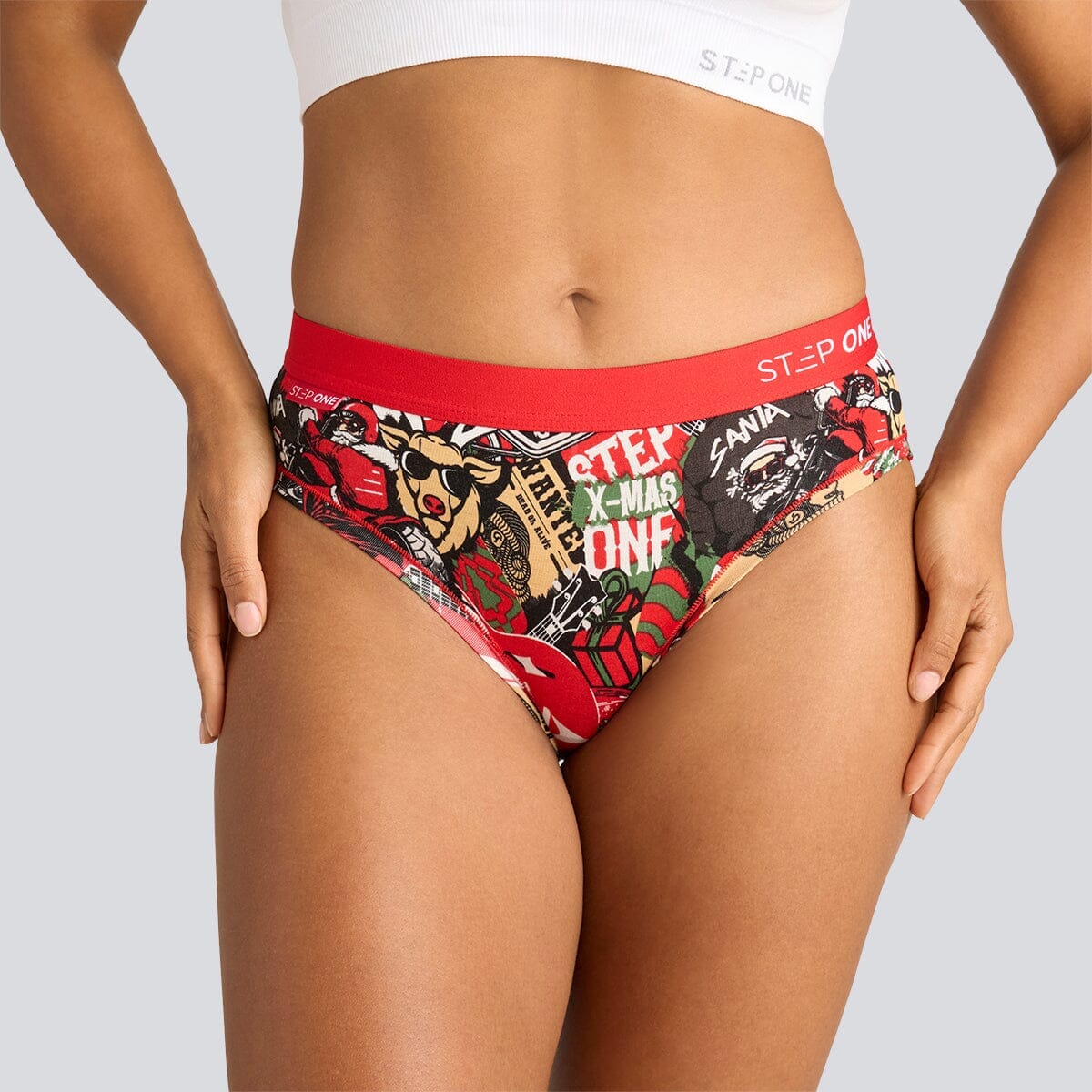 Women's Bikini Brief - Christmas Biker - Bamboo Underwear